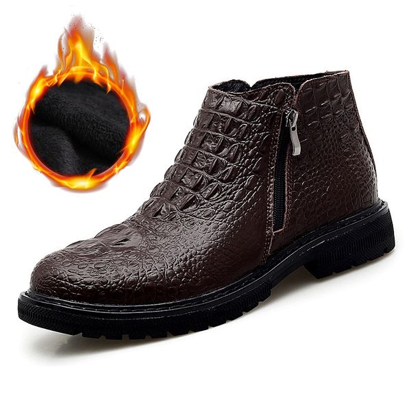 boots genuine leather winter men shoes autumn warm fur ankle cowhide male footwear non-slip ka1912, Black
boots genuine leather winter men shoes autumn warm fur ankle cowhide male footwear non-slip ka1912, Black