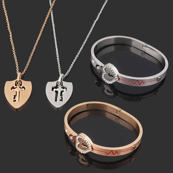 titanium steel 100 different language i love u heart lock key couple bracelet necklace nanotechnology lover jewelry set, Silver
titanium steel 100 different language i love u heart lock key couple bracelet necklace nanotechnology lover jewelry set, Silver
