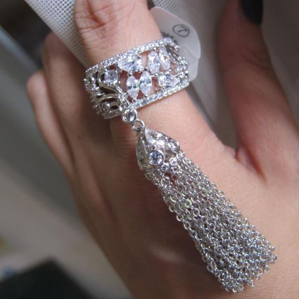 wedding rings discount europe fashion cubic zircon stone micro paved long tassel ring designer luxury copper party jewelry for women, Slivery;golden
wedding rings discount europe fashion cubic zircon stone micro paved long tassel ring designer luxury copper party jewelry for women, Slivery;golden