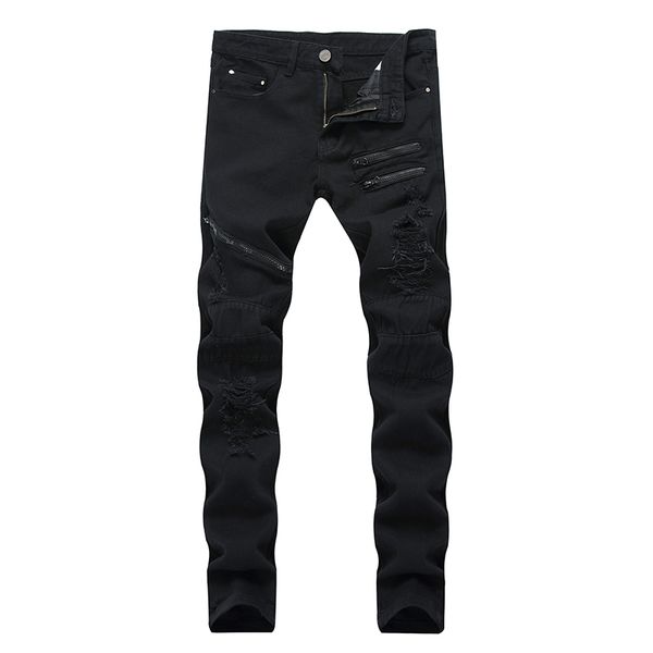 fashion casual black denim men's business denim pants men jeans high stretch straight long slim trousers, Blue
fashion casual black denim men's business denim pants men jeans high stretch straight long slim trousers, Blue