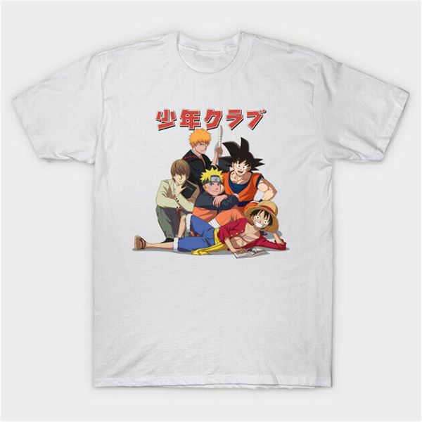 the shounen club ichigo naruto luffy light goku manga white t-shirt custom screen printed tee shirt
the shounen club ichigo naruto luffy light goku manga white t-shirt custom screen printed tee shirt