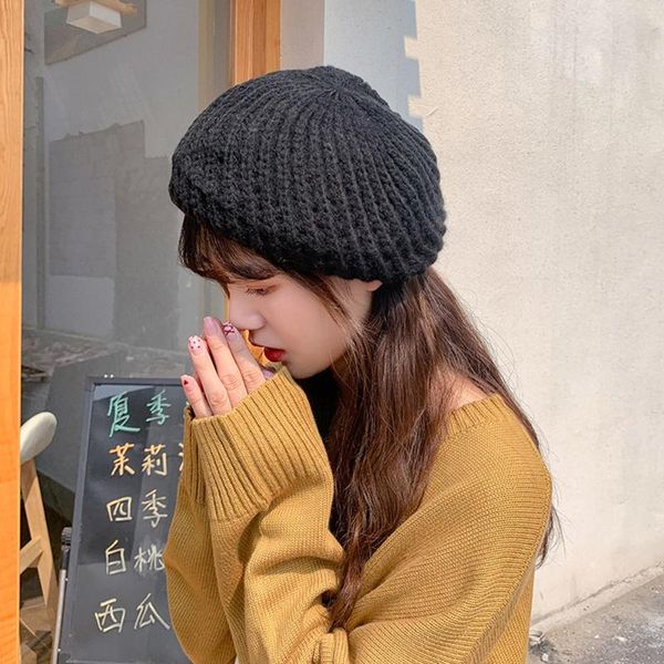 outdoor hat women's knitted warm beret autumn and winter japanese woolen cap all-match literary painter hat, Blue;gray
outdoor hat women's knitted warm beret autumn and winter japanese woolen cap all-match literary painter hat, Blue;gray