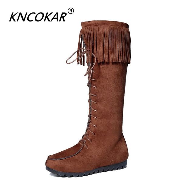 kncokar new winter round head female boots suede tassel bind boots, high boots and velvet thickening knight 36-40, Black
kncokar new winter round head female boots suede tassel bind boots, high boots and velvet thickening knight 36-40, Black