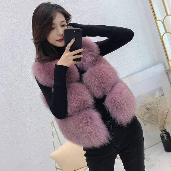 women's fur & faux winter warm real vest coat women clothes short jacket korean vintage slim waistcoat manteau femme hiver zl662, Black
women's fur & faux winter warm real vest coat women clothes short jacket korean vintage slim waistcoat manteau femme hiver zl662, Black