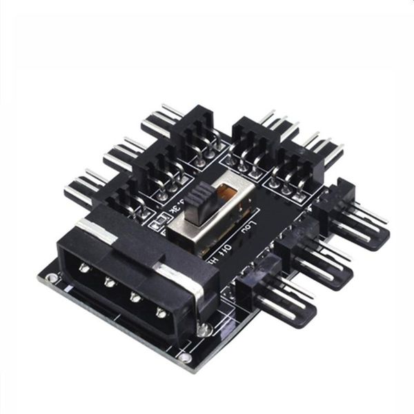 8-port cooler cooling fan hub splitter cable 12v pwm sata 4-pin molex to 8-channel 3pin power supply adapter for mining
8-port cooler cooling fan hub splitter cable 12v pwm sata 4-pin molex to 8-channel 3pin power supply adapter for mining