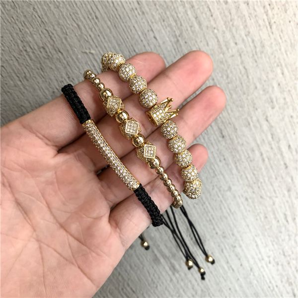 3шт / set punk cz micro pave корона polygon луны бисер браслет для мужчин женщины плетеный браслет дизайнерская подарка ювелирных изделий, Golden;silver
3шт / set punk cz micro pave корона polygon луны бисер браслет для мужчин женщины плетеный браслет дизайнерская подарка ювелирных изделий, Golden;silver