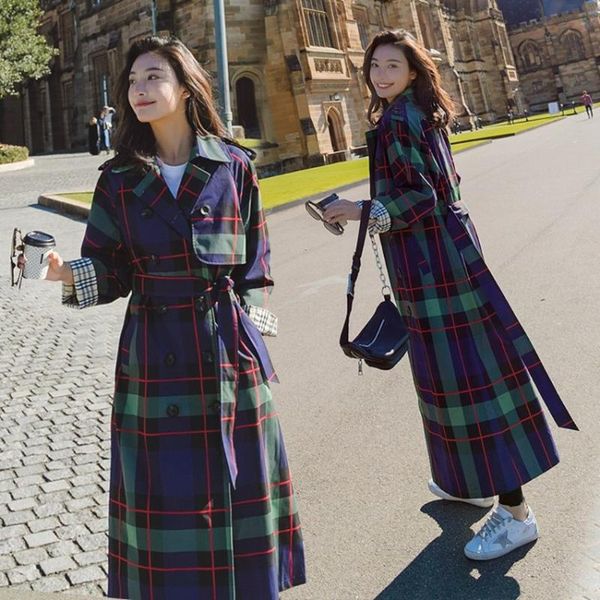 women's trench coats womens lapel collar lattice paid check belt double-breasted long windbreaker outwear overcoats korean styles, Tan;black
women's trench coats womens lapel collar lattice paid check belt double-breasted long windbreaker outwear overcoats korean styles, Tan;black