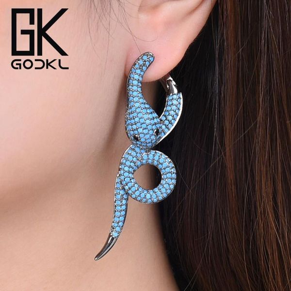 godki luxury retro snakes cubic zircon bridal wedding long earrings for women fashion jewelry boucle d'oreille femme 2020, Silver
godki luxury retro snakes cubic zircon bridal wedding long earrings for women fashion jewelry boucle d'oreille femme 2020, Silver