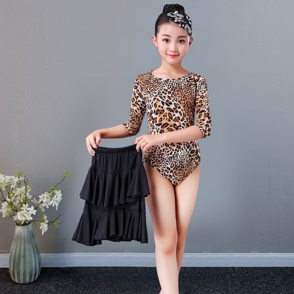 kids latin dance dress girls stage leopard costumes black salsa rumba samba salsa perform dancewear, Black;red
kids latin dance dress girls stage leopard costumes black salsa rumba samba salsa perform dancewear, Black;red