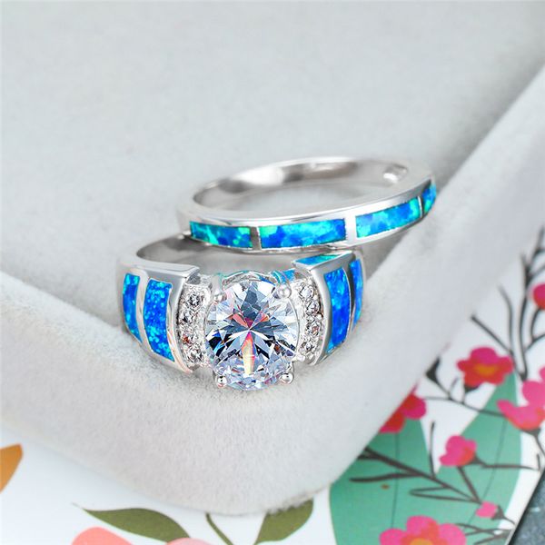 wedding rings boho female blue opal stone ring luxury silver color engagement for women charm oval crystal set, Slivery;golden
wedding rings boho female blue opal stone ring luxury silver color engagement for women charm oval crystal set, Slivery;golden