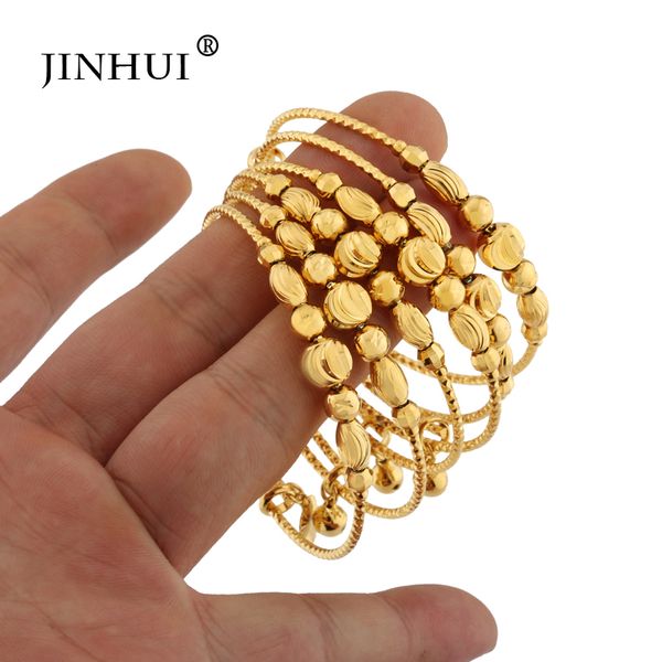 jin hui african ethiopia fashion gold color bell bangles jewelry women party wedding gifts stretchable size 2mm bracelet, Black
jin hui african ethiopia fashion gold color bell bangles jewelry women party wedding gifts stretchable size 2mm bracelet, Black