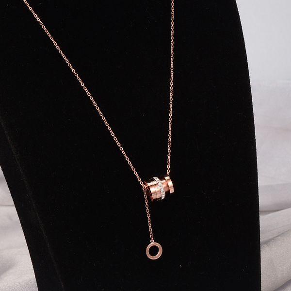 hongcheng jewellery temperament roman numerals cylindrical pendant rose gold circle necklace trendy personality clavicle chain, Silver
hongcheng jewellery temperament roman numerals cylindrical pendant rose gold circle necklace trendy personality clavicle chain, Silver