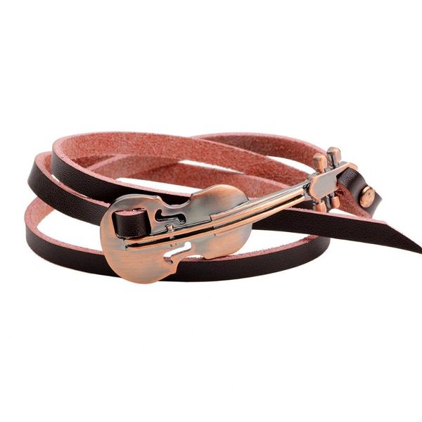 charm bracelets voq design antique style guitar bracelet 3 laps adjustable genuine leather for women men jewelry 2021, Golden;silver
charm bracelets voq design antique style guitar bracelet 3 laps adjustable genuine leather for women men jewelry 2021, Golden;silver