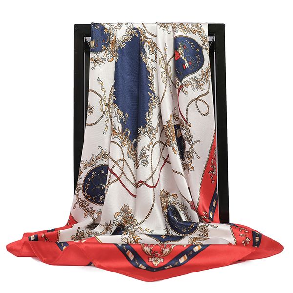 silk scarves women foulard 90cm square head hijab scarf ladies chiffon shawl bandanna female wrap muffler pareo soft for 2020 t200910, Blue;gray
silk scarves women foulard 90cm square head hijab scarf ladies chiffon shawl bandanna female wrap muffler pareo soft for 2020 t200910, Blue;gray
