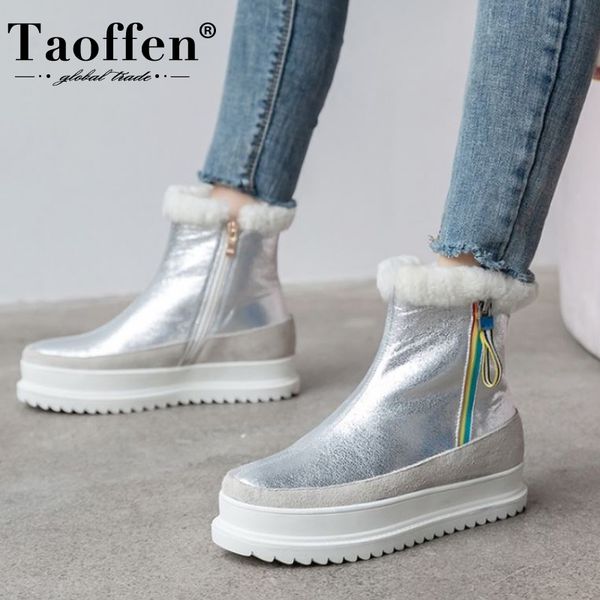 taoffen women snow boots real leather warm plush fur high heel winter shoes woman fashion platform zip ankle boot size 33-43, Black
taoffen women snow boots real leather warm plush fur high heel winter shoes woman fashion platform zip ankle boot size 33-43, Black