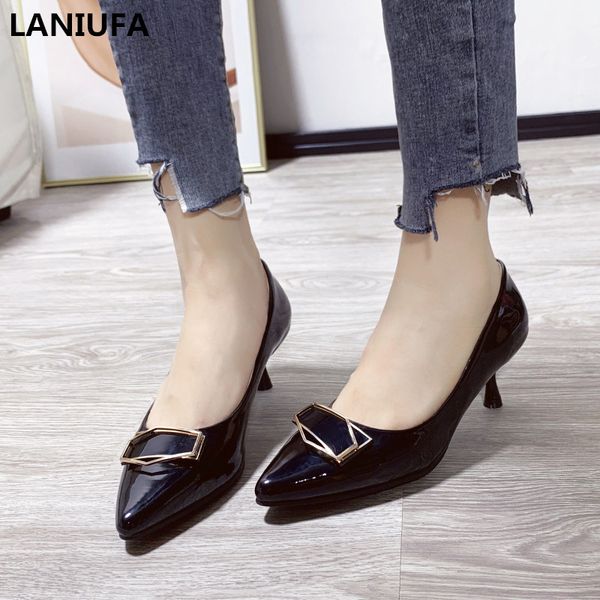 dress shoes women sandals pointed toe pumps patent leather high heels boat wedding woman mujer de zapatos, Black
dress shoes women sandals pointed toe pumps patent leather high heels boat wedding woman mujer de zapatos, Black