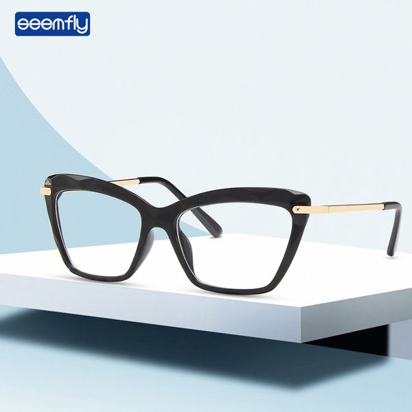 seemfly fashion cat eye glasses frame crystal cut rimmed metal frame classic retro flat lens spectacles colorful eyewear unisex, Black
seemfly fashion cat eye glasses frame crystal cut rimmed metal frame classic retro flat lens spectacles colorful eyewear unisex, Black