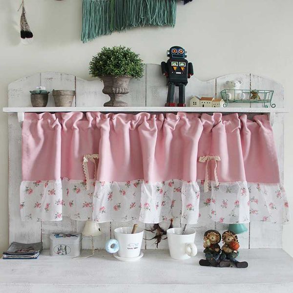 senisaihon polyester half-curtain pink fabric roman curtain white lace tulle hem coffee short curtain for kitchen cabinet door
senisaihon polyester half-curtain pink fabric roman curtain white lace tulle hem coffee short curtain for kitchen cabinet door
