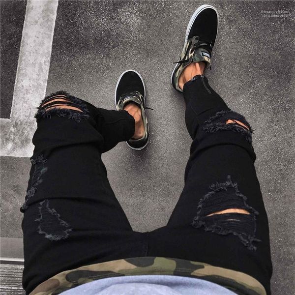 fly pencil jeans 19aw street style mens pants new mens designer jeans casual ripped distressed skinny zipper, Blue
fly pencil jeans 19aw street style mens pants new mens designer jeans casual ripped distressed skinny zipper, Blue