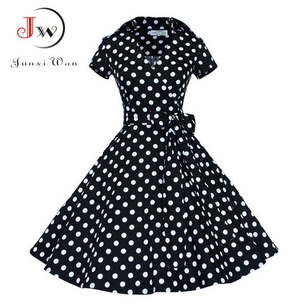 party dresses summer dress women polka dot vintage rockabilly swing feminino vestidos v neck short sleeves retro, White;black
party dresses summer dress women polka dot vintage rockabilly swing feminino vestidos v neck short sleeves retro, White;black