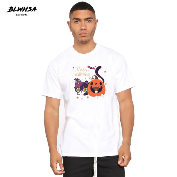 blwhsh happy halloween print t shirt men fashion short sleeve summer t-shirt cartoon halloween men plus tees clothing
