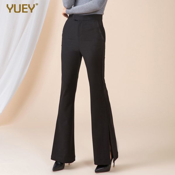 yuey 2019 new ms. wild big yards suit high waist bell flare pants trousers commuter female black side split large size
yuey 2019 new ms. wild big yards suit high waist bell flare pants trousers commuter female black side split large size