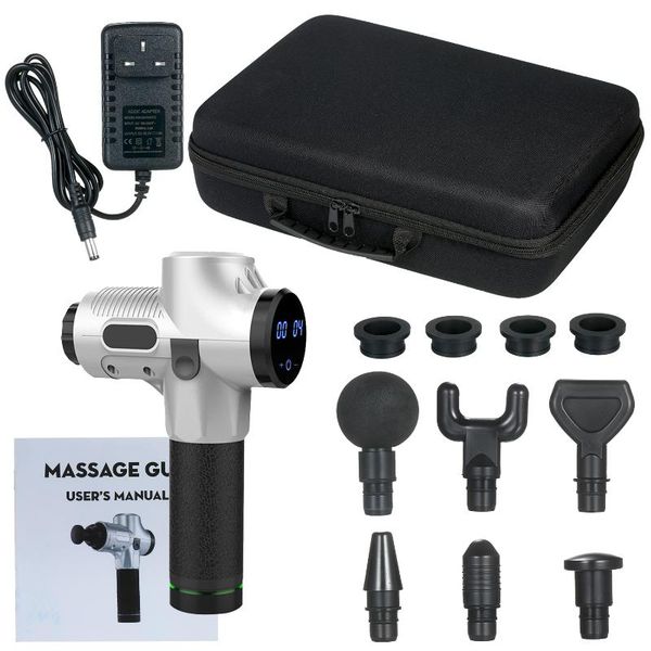 electric fascia gun muscle relaxation muscle relaxant 30 adjustable variable speed massager power display fascia massager