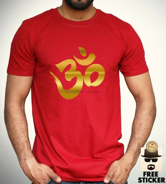 ohm gold print t shirt meditation relaxation yoga tee hinduism mens s - xxl 
ohm gold print t shirt meditation relaxation yoga tee hinduism mens s - xxl