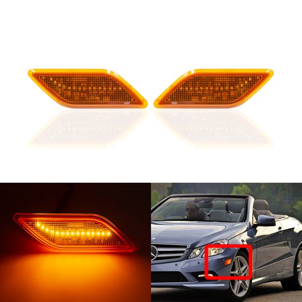 2x for w212 e-class e300 e350 e550 e63 sedan/wagon 2010-2013 front amber fender led side marker lights
2x for w212 e-class e300 e350 e550 e63 sedan/wagon 2010-2013 front amber fender led side marker lights