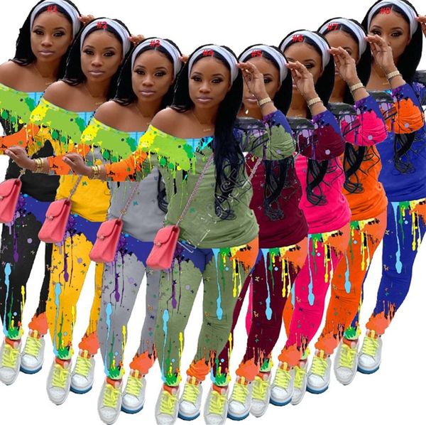 женщины tracksuit граффити всплеск ink диагональ плеча с длинным рукавом футболка брюки леггинсы два кусочка эпикировка ins живопись спортив, White
женщины tracksuit граффити всплеск ink диагональ плеча с длинным рукавом футболка брюки леггинсы два кусочка эпикировка ins живопись спортив, White