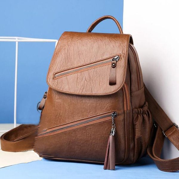 vintage tassels backpack new women pu leather rucksack large capacity school bag for teenager travel multifunctional bag
vintage tassels backpack new women pu leather rucksack large capacity school bag for teenager travel multifunctional bag