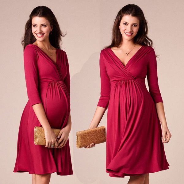 maternity dresses 2021 spring summer pregnant women ruched dress casual v neck solid a-line hamile elbise, White
maternity dresses 2021 spring summer pregnant women ruched dress casual v neck solid a-line hamile elbise, White