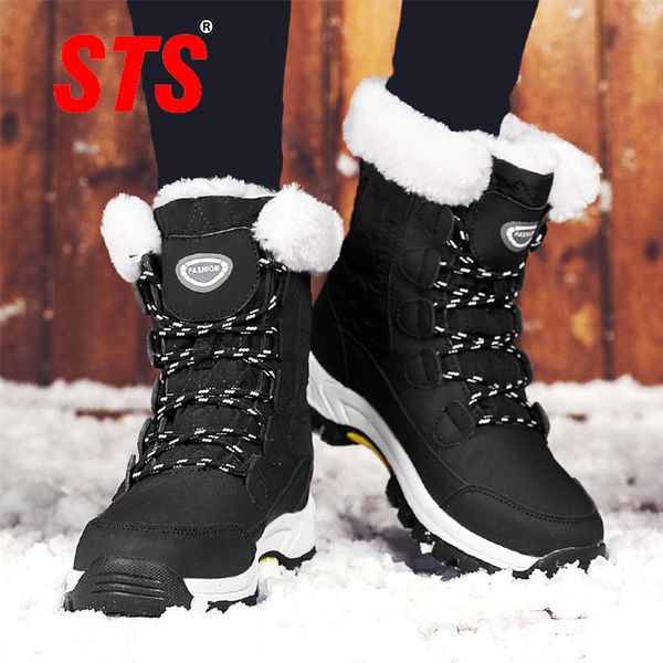marson women's mid-calf snow boots outdoor waterproof boots for women short plush keep warm shoe anti-slip footwear female, Black
marson women's mid-calf snow boots outdoor waterproof boots for women short plush keep warm shoe anti-slip footwear female, Black