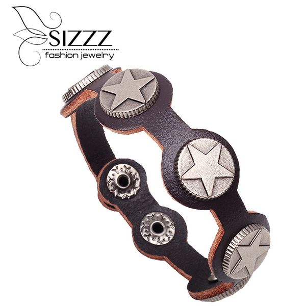 2020 new fashion casual punk style star leather bracelets for women men charm bracelet, Golden;silver
2020 new fashion casual punk style star leather bracelets for women men charm bracelet, Golden;silver