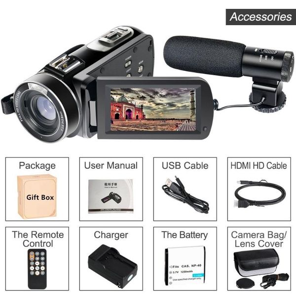 camcorders wifi camcorder full hd 1080p 30fps portable digital video camera with external microphone (hdv-z20)
camcorders wifi camcorder full hd 1080p 30fps portable digital video camera with external microphone (hdv-z20)
