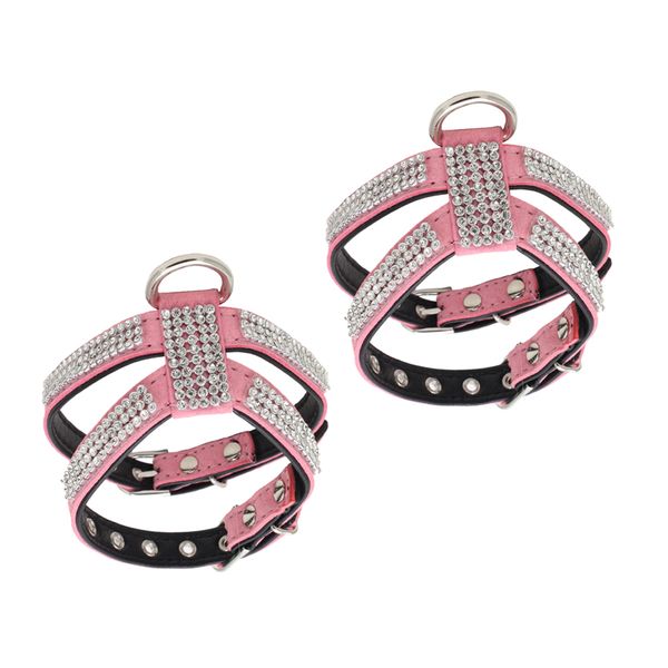 2pcs fashion bling diamond glitter crystal collar puppy cat dog harness chest strap lead pet --perfect for pet show and daily walking
2pcs fashion bling diamond glitter crystal collar puppy cat dog harness chest strap lead pet --perfect for pet show and daily walking