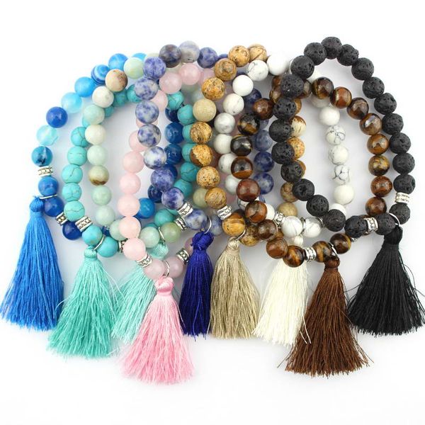 zwpon trendy lava natural stone beads charm bracelet cotton tassel pendant elastic shambhala bracelets bangles for women jewelry, Black
zwpon trendy lava natural stone beads charm bracelet cotton tassel pendant elastic shambhala bracelets bangles for women jewelry, Black