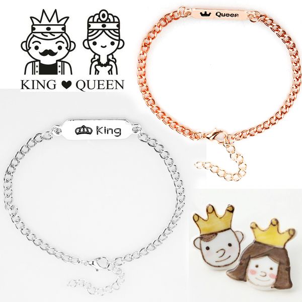 2pc her king his queen lovers bracelet metal crown rose gold color charm bracelets women men gifts couples lovers jewelry, Golden;silver
2pc her king his queen lovers bracelet metal crown rose gold color charm bracelets women men gifts couples lovers jewelry, Golden;silver