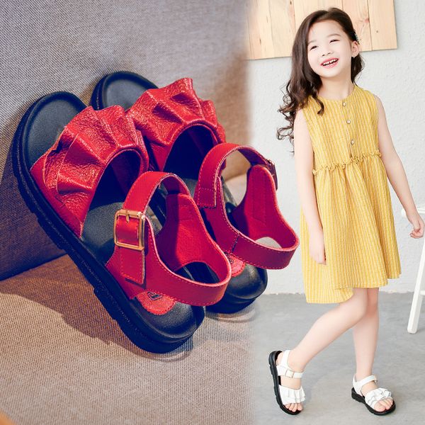 kids sandals 2020 summer genuine leather children sandals for girls fold girl princess shoes breathable baby girls, Black;red
kids sandals 2020 summer genuine leather children sandals for girls fold girl princess shoes breathable baby girls, Black;red