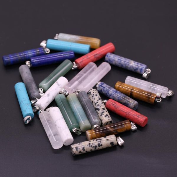 natural stone pendants cylindrical tiger eye lapis lazuli stone for women jewelry accessories diy necklace reiki healing gift, Bronze;silver
natural stone pendants cylindrical tiger eye lapis lazuli stone for women jewelry accessories diy necklace reiki healing gift, Bronze;silver