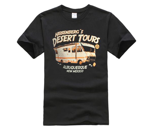 heisenbergs desert tours walter white licensed black mens t-shirt