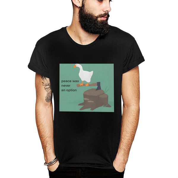 picture print untitled goose game meme peace was never an option t shirt 
picture print untitled goose game meme peace was never an option t shirt