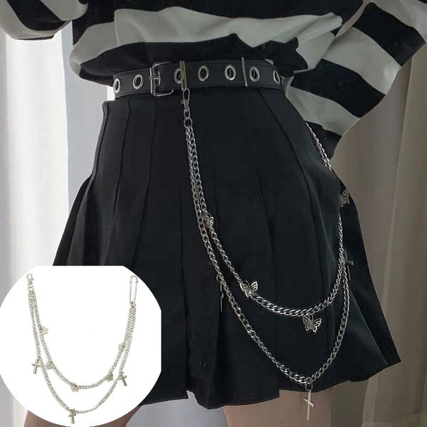 punk hip-hop waist chains butterfly cross key belt chain waist pants jeans metal chain double-layer belts trouser silver cool, Black;brown
punk hip-hop waist chains butterfly cross key belt chain waist pants jeans metal chain double-layer belts trouser silver cool, Black;brown