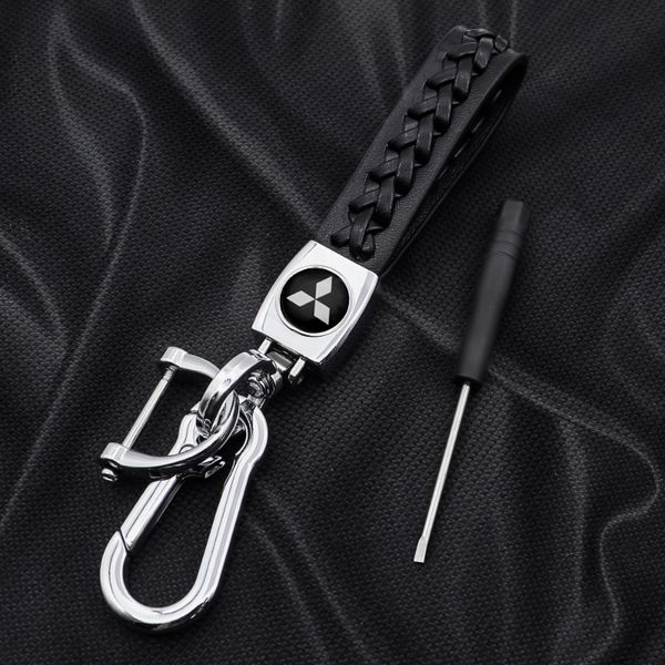 car accessories 3d metal leather braided rope brand logo key chain key ring for mitsubishi- pajero sax outlander lancer eclipse, Silver
car accessories 3d metal leather braided rope brand logo key chain key ring for mitsubishi- pajero sax outlander lancer eclipse, Silver