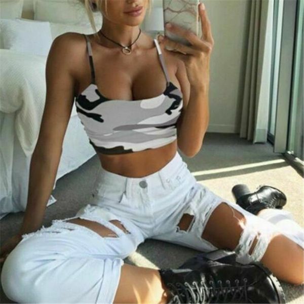 2020 womens camouflage print vests multi colors short tank summer tank sleeveless fancy vest off shoulder camisole, White
2020 womens camouflage print vests multi colors short tank summer tank sleeveless fancy vest off shoulder camisole, White