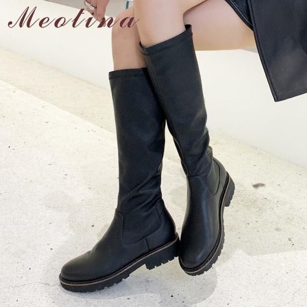 meotina winter riding boots women natural genuine leather thick heel knee high boots cow leather round toe shoes lady fall 34-39, Black
meotina winter riding boots women natural genuine leather thick heel knee high boots cow leather round toe shoes lady fall 34-39, Black