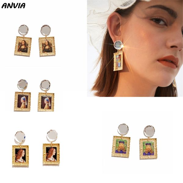 mona lisa luxury drop earrings women fashion vermeer painting accessories vintage art p frame glass dangle earrings wedding, Silver
mona lisa luxury drop earrings women fashion vermeer painting accessories vintage art p frame glass dangle earrings wedding, Silver