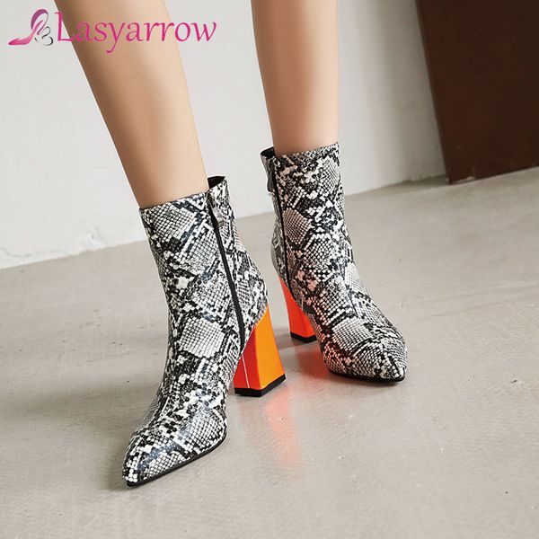 boots lasyarrow 2021 size 48 est ankle women pointed toe snake mixed colors high heel european style party shoes woman, Black
boots lasyarrow 2021 size 48 est ankle women pointed toe snake mixed colors high heel european style party shoes woman, Black