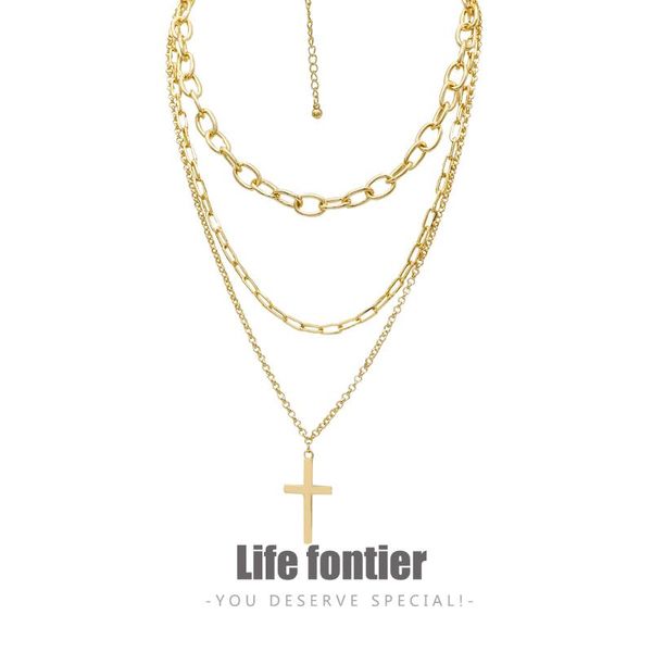 lifefontier multi layer cross pendant choker necklace steampunk cuban chain necklace collier for women couple jewelry gift, Silver
lifefontier multi layer cross pendant choker necklace steampunk cuban chain necklace collier for women couple jewelry gift, Silver