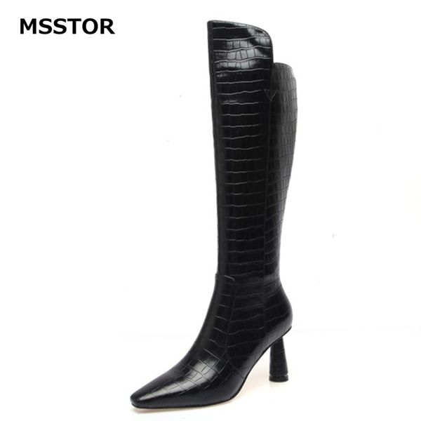 boots pointed toe knee high women black concise zipper thick heels rubber cow leather winter shoes
boots pointed toe knee high women black concise zipper thick heels rubber cow leather winter shoes